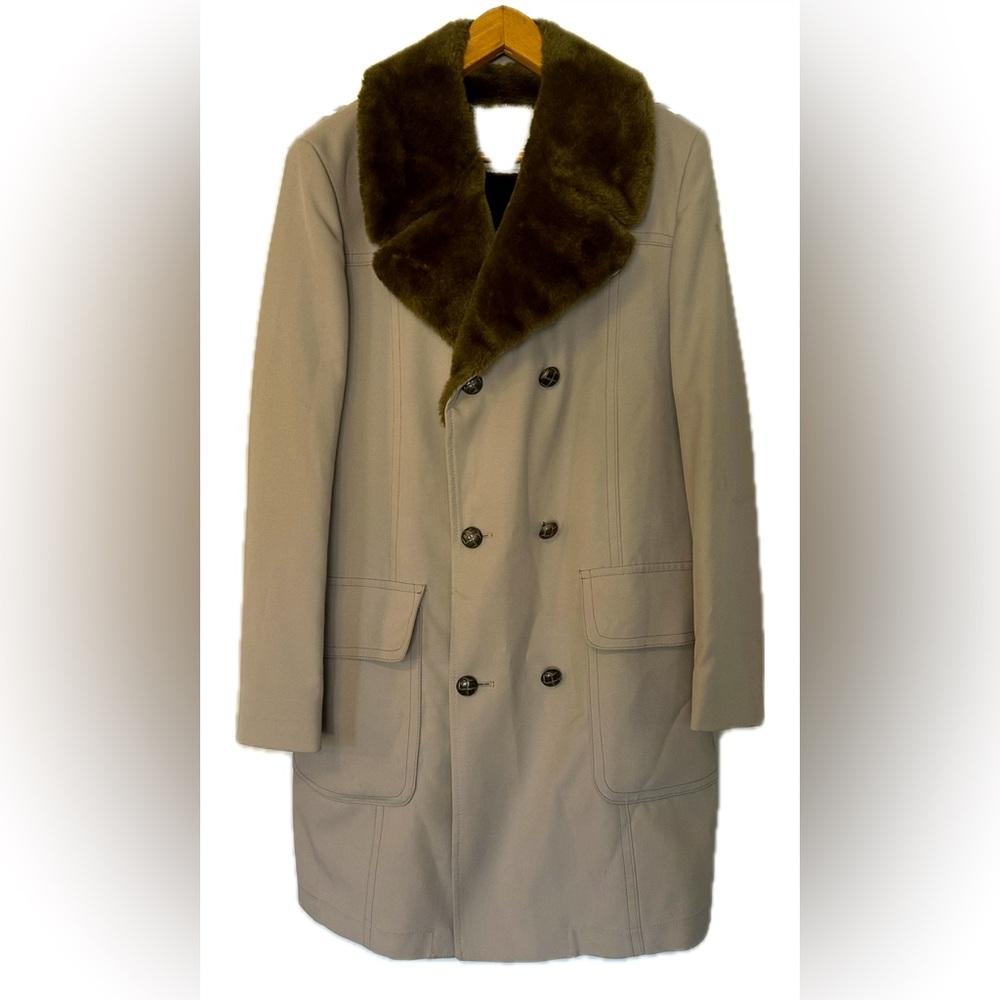 VTG Faux Fur London Fog Trench Coat.
